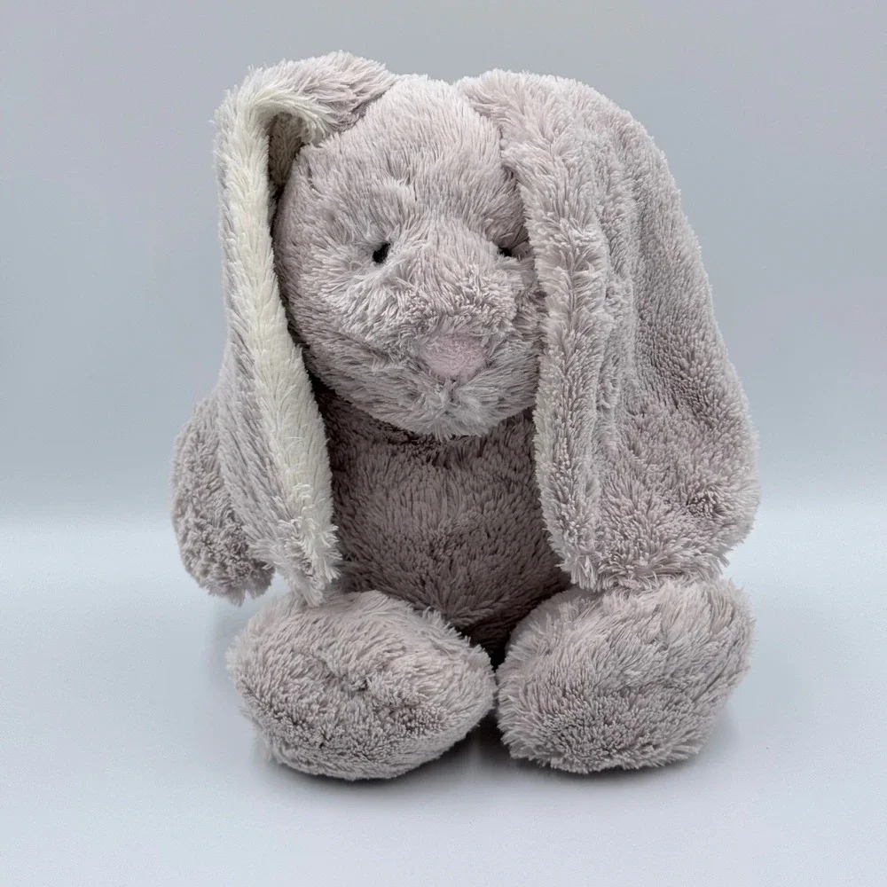 Bunny Rabbit Plush Long Floppy Ears Grey Purple Stuffed Animal 14in